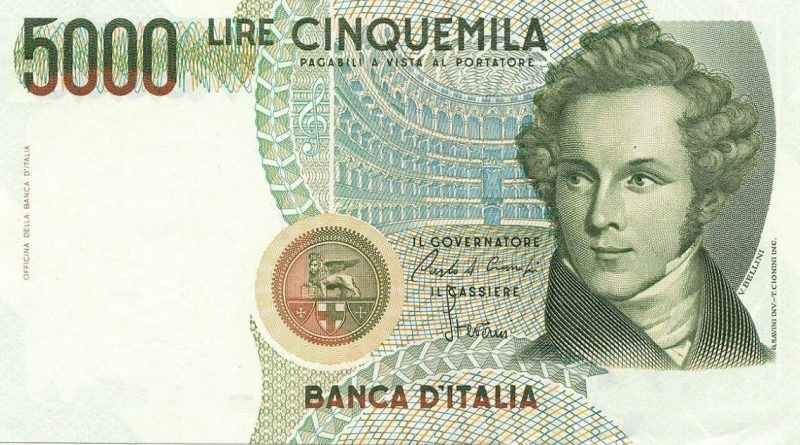 5000 lire bellini valore 1500 euro