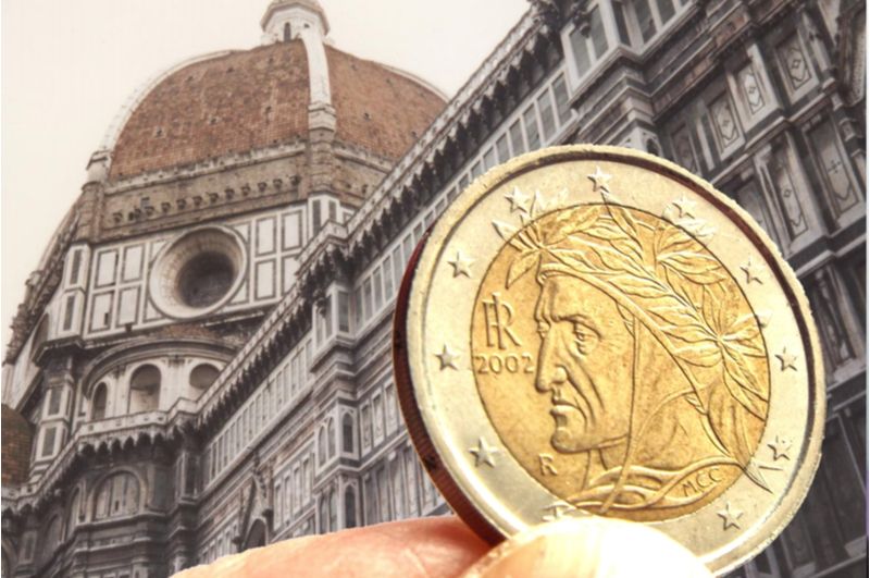 moneta Dante rara